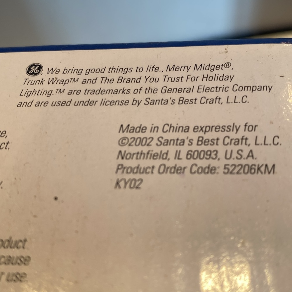 NWT & Vintage 2002, 2 Sets of GE Merry Midget 150 Lights, Trunk Wrap Sets - Picture 6 of 6